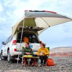 Wasserdicht Kofferraumzelt Fahrzeugzelte,Tragbares Zelt Sun Shelter Anhänger Zelt Auto Heck Markise Pergola Dachzelt für Selbstfahrende Tour Barbecue ...