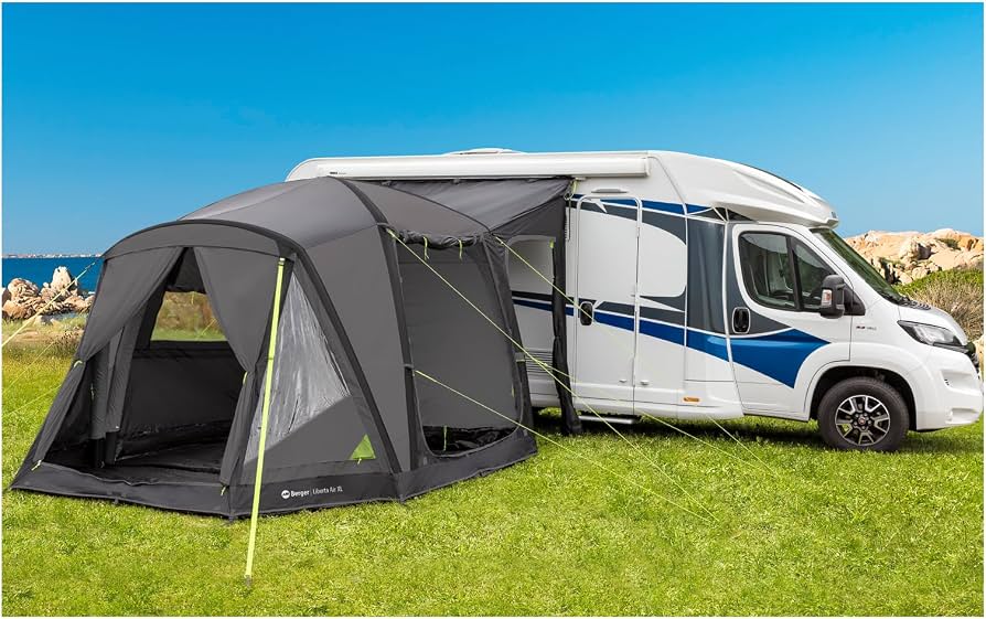 aufblasbares-vorzelt-wohnmobil-838nrr.jpg BERGER Liberta Air XL Busvorzelt | Camping Autozelt aufblasbar mit eingenähtem Boden | Wohnmobil Vorzelt für zusätzlichen Wohnraum | Luftzelt ... – Bild 1