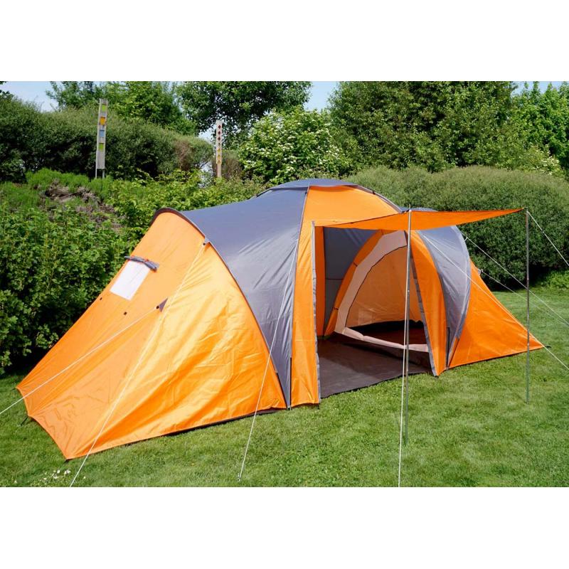camping-zelt-4-personen-622avy.jpg Campingzelt Loksa, 4 Mann Zelt Kuppelzelt Igluzelt Festival Zelt, 4 Personen ~ orange – Bild 1