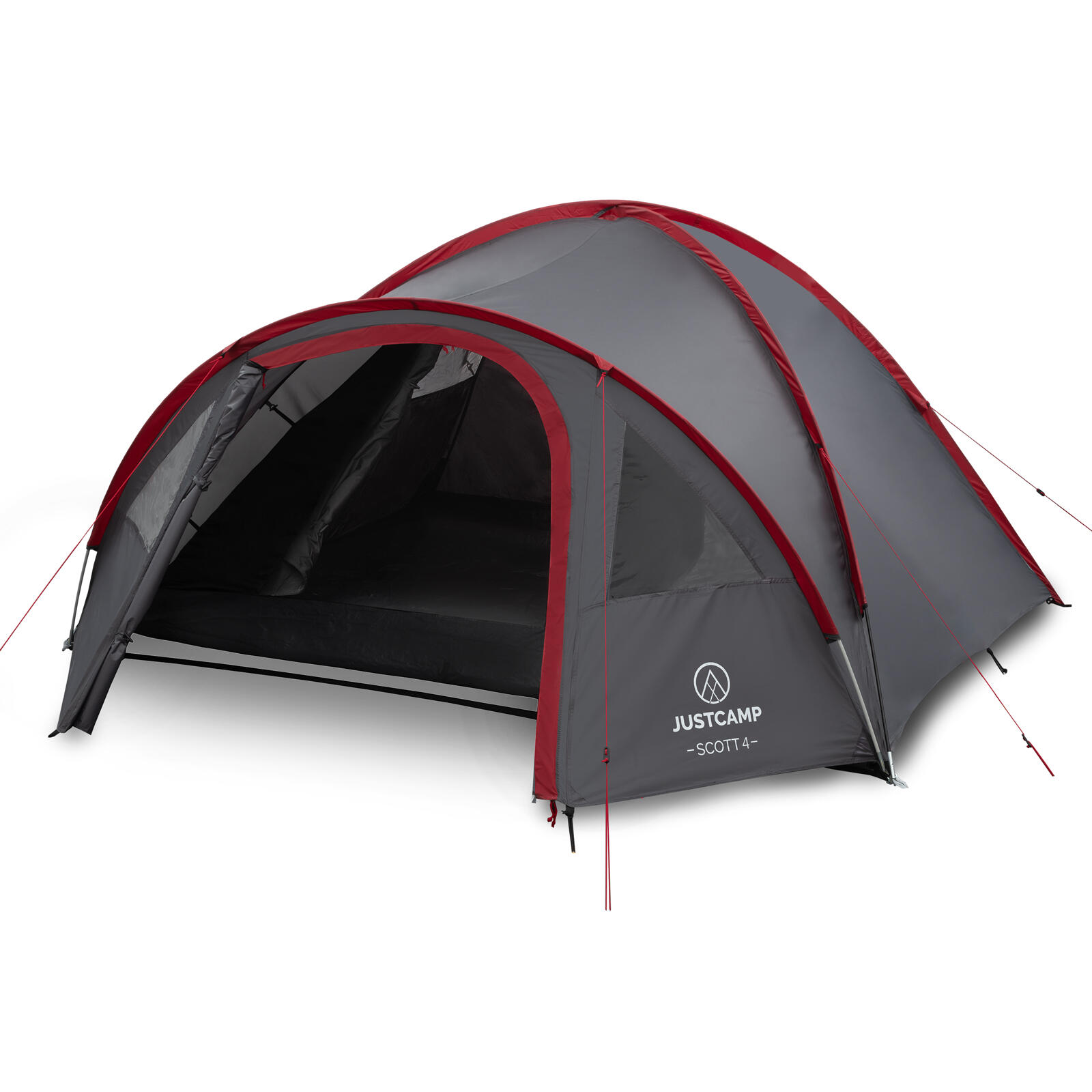 camping-zelt-4-personen-715tmj.jpg Camping Zelt 4 Personen Scott 4 Grau, wasserdicht, leicht & kompakt – Bild 1