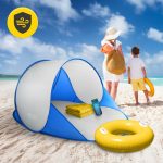 Pop Up Strandmuschel Selbstaufbauendes Strandzelt UV Schutz Wind 4FIZJO | Decathlon