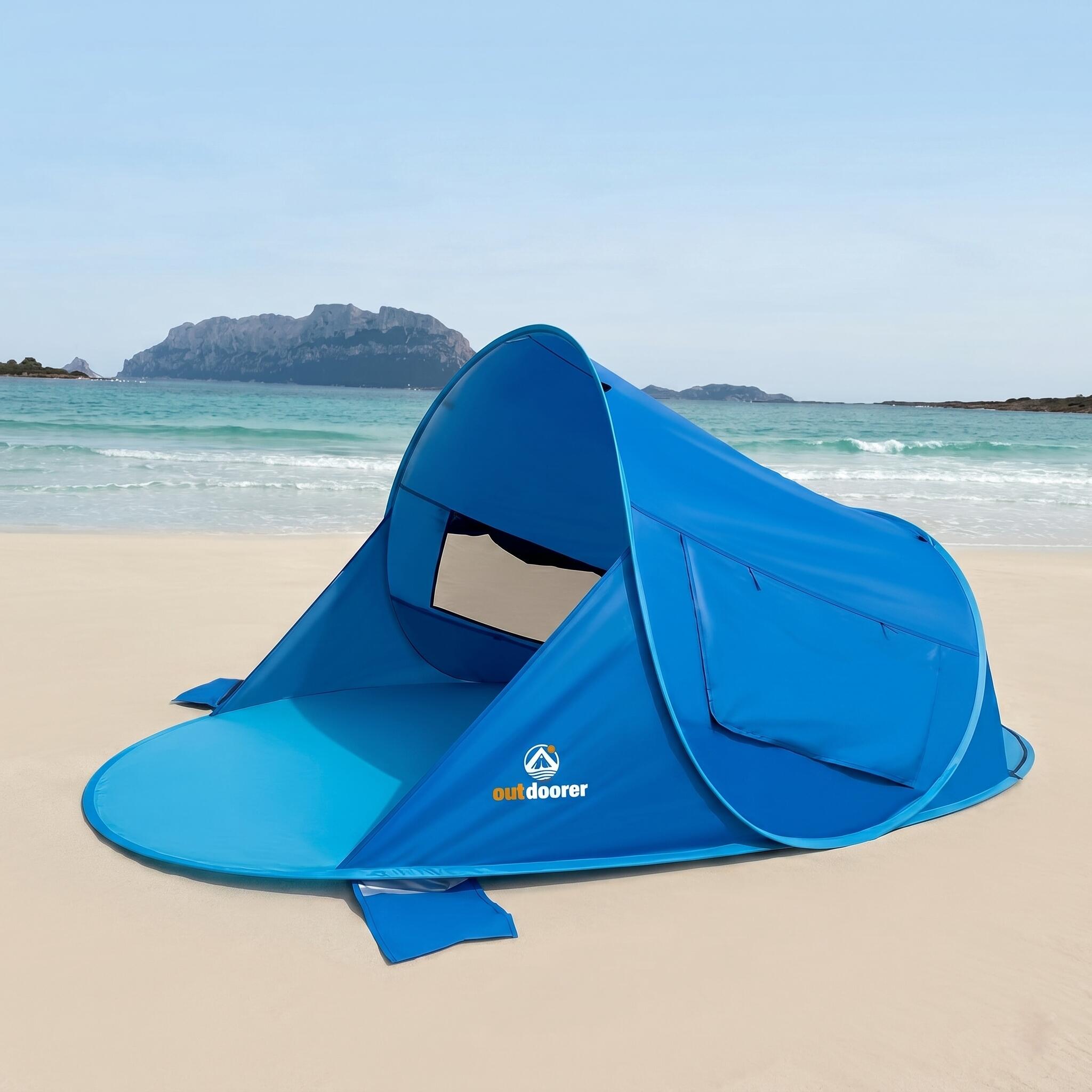 decathlon-strandmuschel-396xrb.jpg Pop Up Strandmuschel Beach Air Strandzelt mit Belüftung – Bild 1