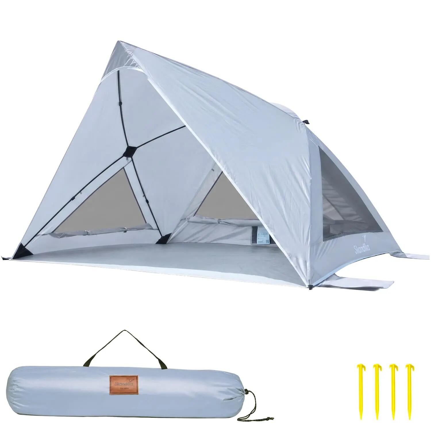 decathlon-strandmuschel-422nyf.jpg Strandmuschel Selka Quick Start Strandzelt ultraleicht UV Schutz 80+ – Bild 1