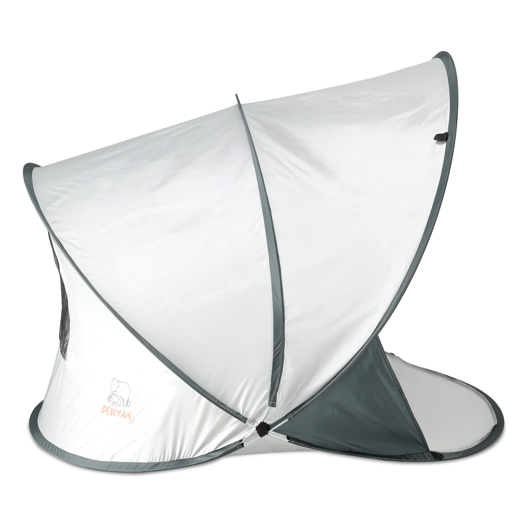 decathlon-strandmuschel-609nei.jpg Luxus Pop Up Strandzelt XXL Leichtgewicht UV 50+ Schutz Silber – Bild 1