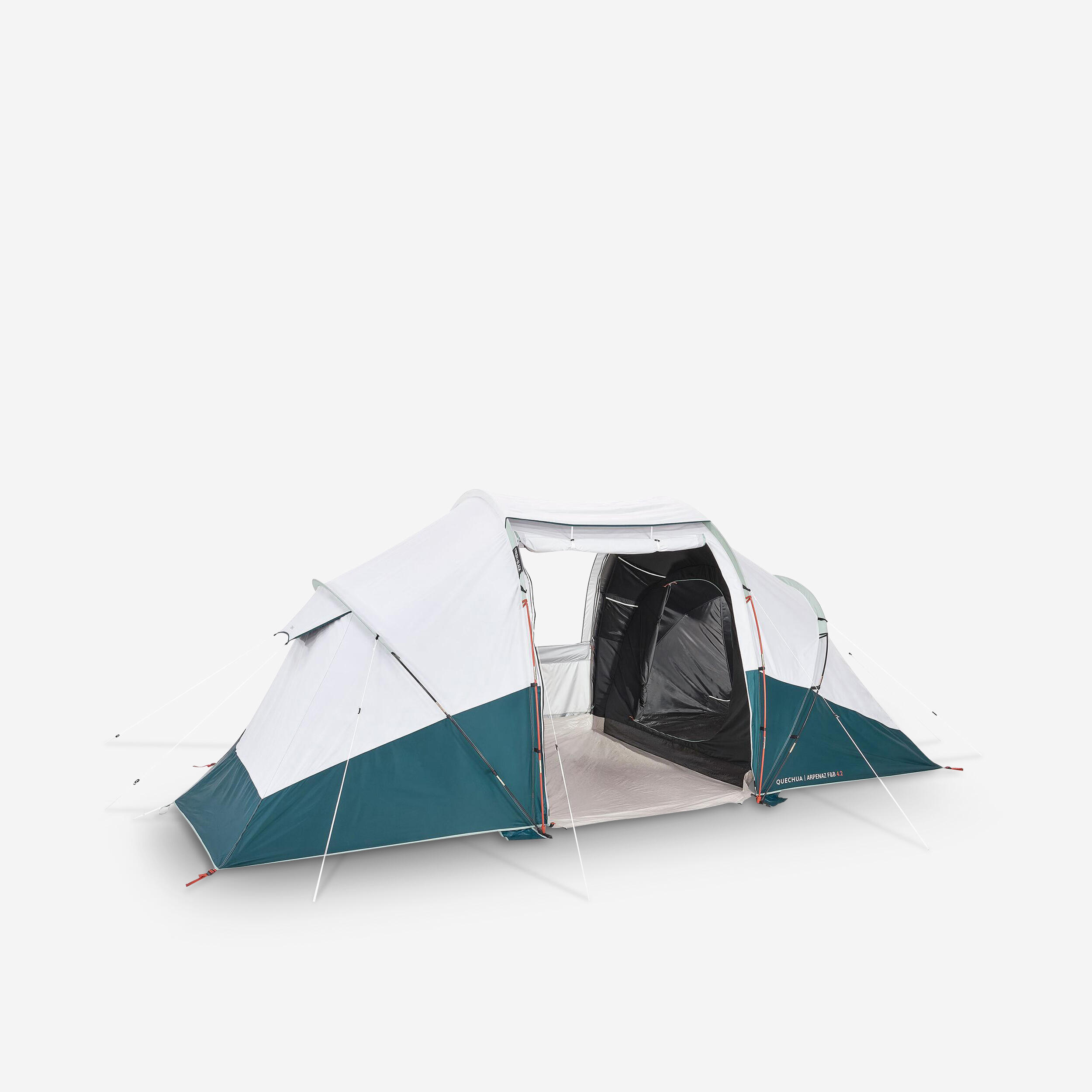decathlon-zelt-4-personen-777buo.jpg Familienzelt Stangenaufbau Arpenaz 4.2 Fresh & Black 4 Personen in 2 Kabinen | Decathlon – Bild 1