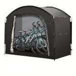 GarveeMore Gerätezelt Fahrradzelt Camping 420D Oxford Tuch Wasserdicht,220x150x185cm, UV Beständig, Wind und Schneefest,mit Großem Stauraum ...