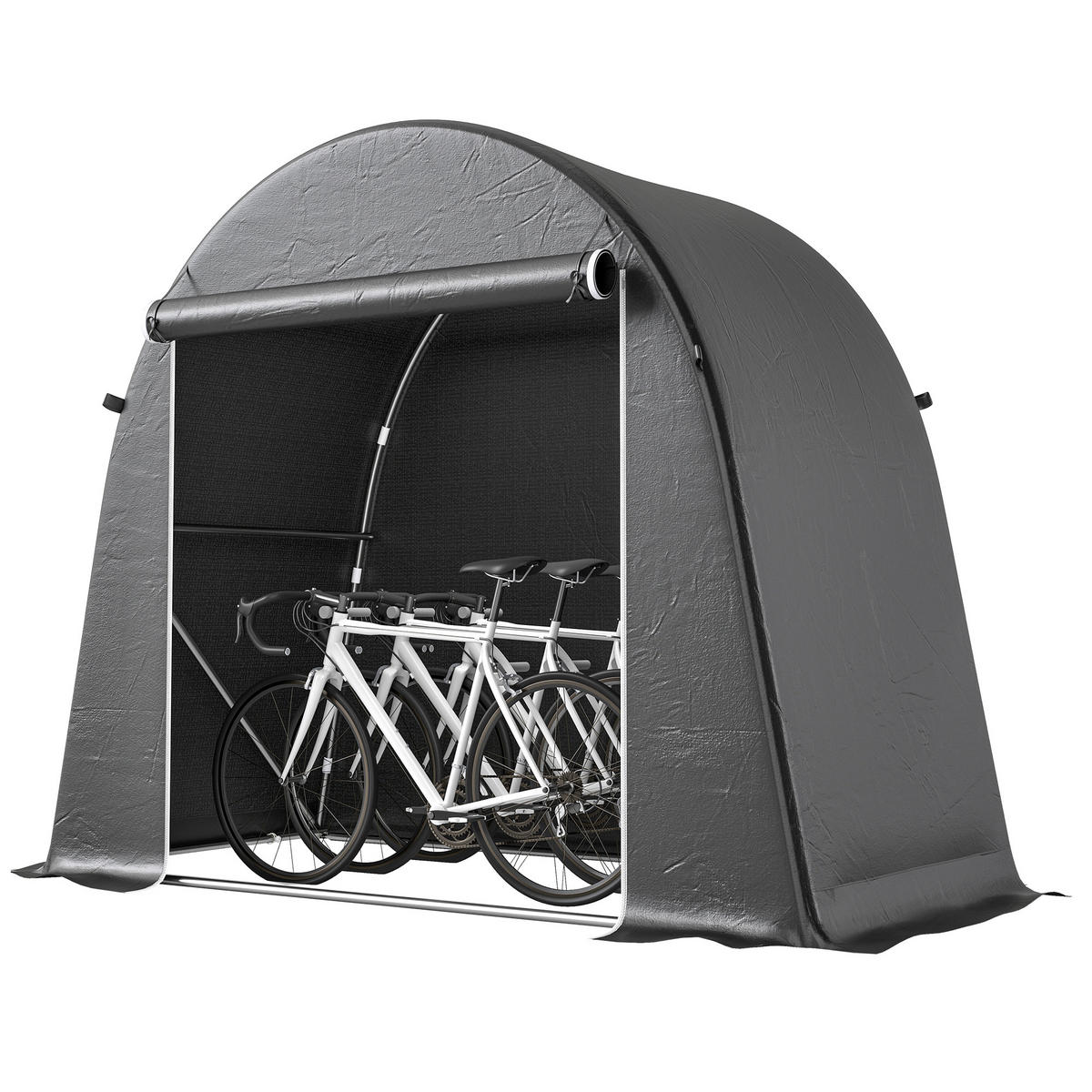 fahrradzelt-459wcv.jpg ComfortXL FAHRRADZELT DE 08141 mit Rolltür & Metallrahmen Dunkelgrau jetzt nur online ➤ XXXLutz.de – Bild 1