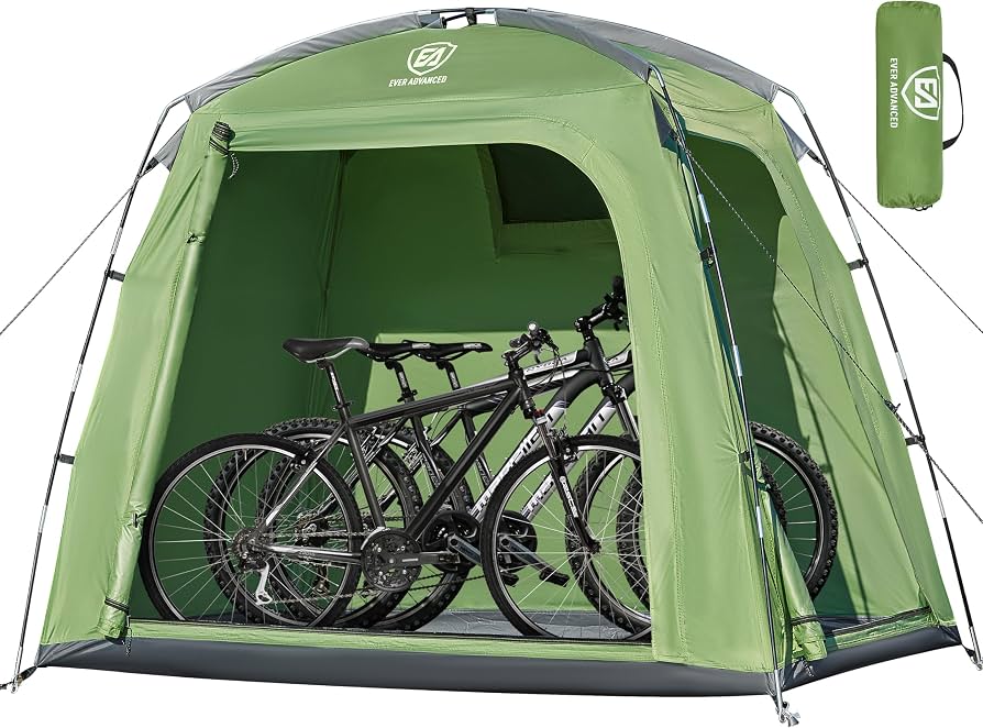 fahrradzelt-643cnq.jpg EVER ADVANCED Fahrradzelt Gerätezelt 4000MM Wasserdicht, 200x120x165cm | Fahhrradgarage für 2 3 Fahrräder, stabiles Rahmen, faltbar auf 18x18x43cm & ... – Bild 1