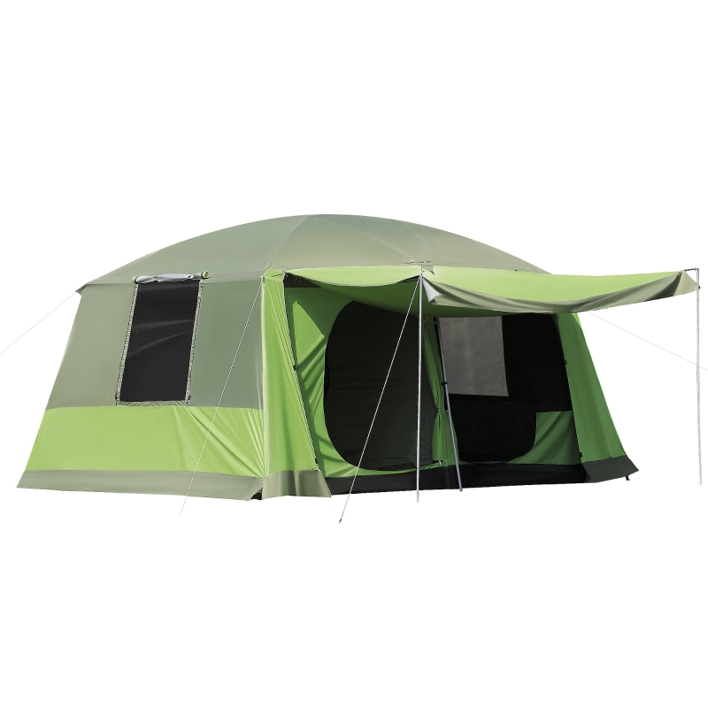 familienzelte-298vhs.jpg Outsunny Campingzelt Kuppelzelt Familienzelt 2 Schlafkabinen 4 8 Personen L405 x B305 x H225cm | Aosom.de – Bild 1