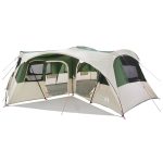 vidaXL Kuppelzelt Familienzelt mit Regenschutz wasserdicht 6 Personen Grün, (1 tlg)