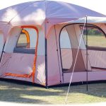 KTT Extra großes Zelt für 12 Personen, Familien Kabinenzelt, 2 Zimmer, hellbraun. : Amazon.de: Sport & Freizeit