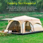Hauszelt, große Zelte für Camping, Wandern, Partys, Mehrfamilienzelt mit Netzfenstern, stabile Stahlstangen, wasserdichte Doppelschicht, Outdoor Zelt, ...