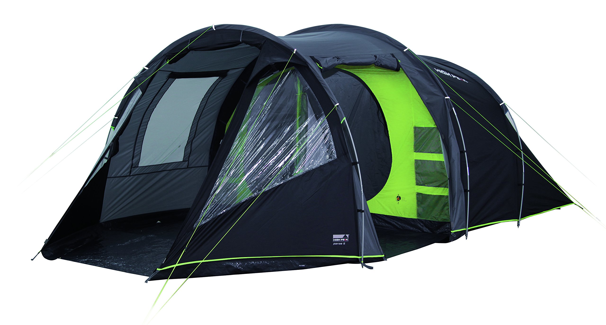 high-peak-zelt-555xzb.jpg High Peak Tunnelzelt Paros 5, 5 Personen Campingzelt, Wohn /Stauraum mit Zeltboden, geräumiges Festivalzelt mit Stehhöhe, Familienzelt mit 2 Eingängen, Moskitotür, doppelwandig, 4.000 mm wasserdicht : Amazon.de: Sport & Freizeit – Bild 1