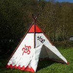 Tipi Wigwam Indianerzelt mit Aluminium Stangen 183 x 137cm "Top Qualität" 52052 | eBay.de