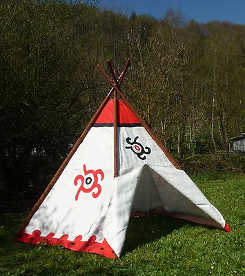 indianer-zelt-645wfv.jpg Tipi Wigwam Indianerzelt mit Aluminium Stangen 183 x 137cm "Top Qualität" 52052 | eBay.de – Bild 1