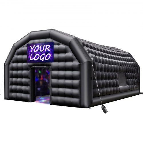 partyzelt-aufblasbar-351enn.jpg VEVOR Aufblasbares Partyzelt 8x6x4 m, Würfelzelt für Disco Nachtclub, Pavillon Hochzeitszelt mit 1100W Gebläse, Sandsack, 2 Fenster für ... – Bild 1
