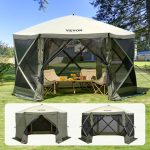 VEVOR Pop Up Pavillonzelt, Pop Up Zelt mit 6 seitigem
