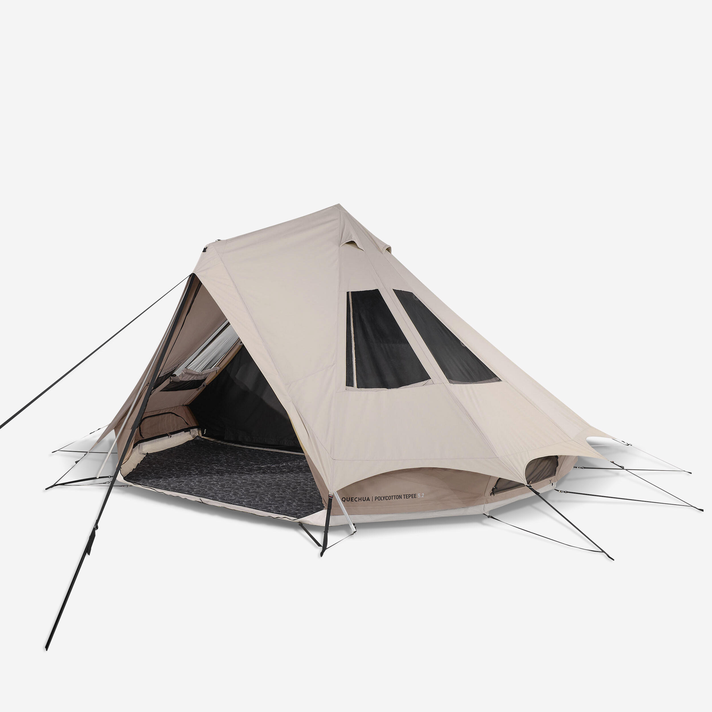 tipi-zelte-400nzo.jpg Campingzelt Tipi Zelt Polybaumwolle Tepee 5.2 für 5 Personen 2 Kabinen | Decathlon – Bild 1