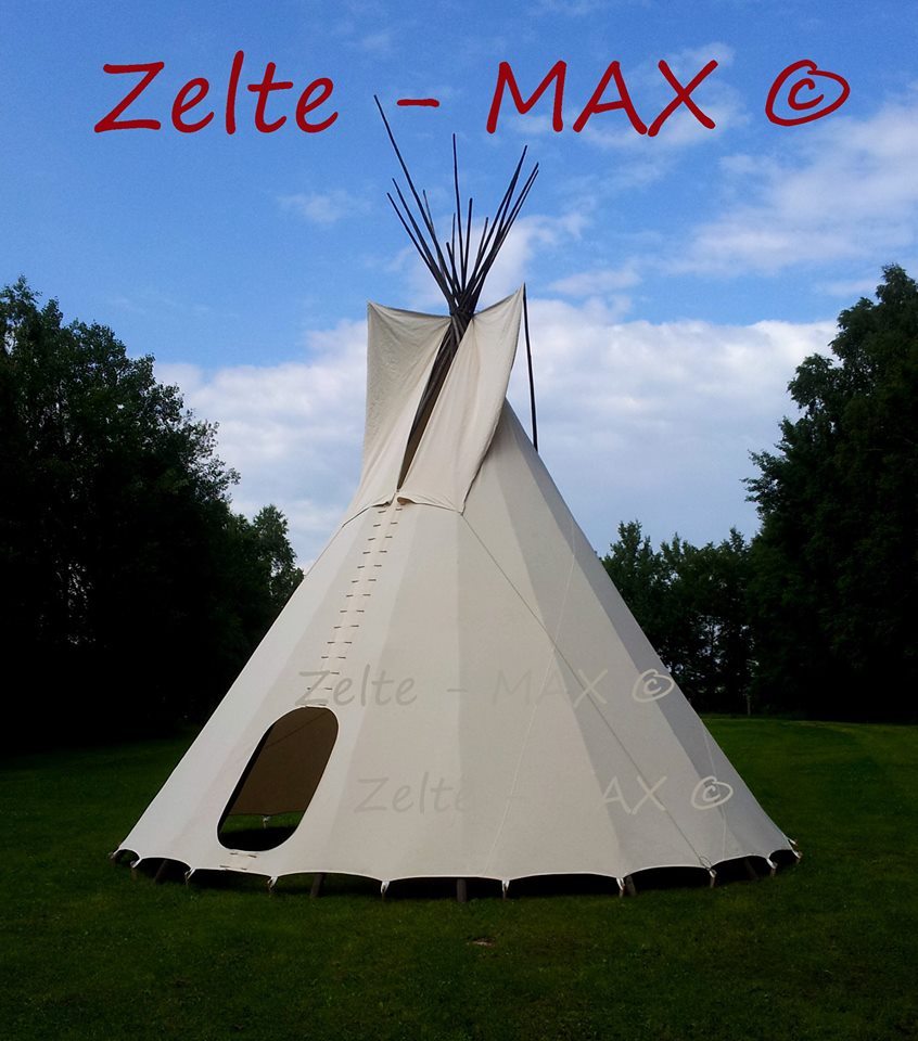 tipi-zelte-631vho.jpg Tipi Zelt bis Ø 10m Indianerzelt Indianertipi Sioux Wigwam Indianer – Bild 1