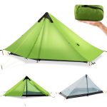 FBSPORT Ultraleichtes Zelt 3 Jahreszeiten Rucksackzelt 1 Person Campingzelt, Outdoor Leicht LanShan Camping Zelt Shelter für Camping, Trekking, Kajak, Klettern, Wandern, 1 Person/Grün : Amazon.de: Sport & Freizeit