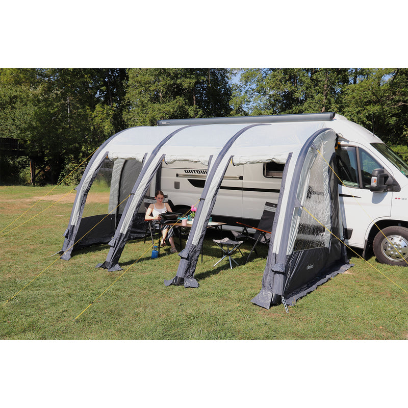 vorzelt-aufblasbar-wohnwagen-746tgx.jpg Deiwo Vorzelt aufblasbar Camping Seitenzelt für Wohnwagen, Wohnmobil + Luftpumpe – Bild 1