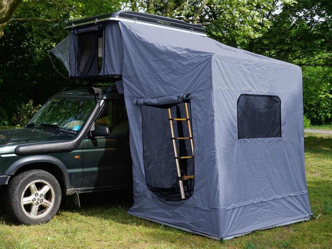 vorzelt-fuer-dachzelt-834ugr.jpg Prime Tech Nevada Vorzelt für Nevada Dachzelt, 200x180cm, grau bei Camping Wagner Campingzubehör – Bild 1