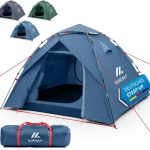 NORDMUT® Wurfzelt 2 4 Personen für blitzschnellen Aufbau – Pop Up Zelt 2 4 Personen wasserdicht & UV Schutz – Campingzelt mit hervorragender ...