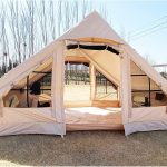 Aufblasbares Glamping Zelt mit Pumpe, einfach aufzubauende wasserdichte Outdoor Oxford Zelte, selbsttragende Struktur, Kabinenzelt mit Moskitonetz, aufblasbares Hauszelt für 4–5 Personen, 4 Jahresze : Amazon.de: Sport & Freizeit