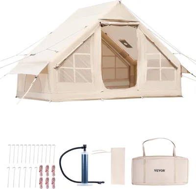 zelt-aufblasbar-4-personen-594qqu.webp Aufblasbare Zelte für Camping 4x3x2 m, 5 8 Personen, 300D – Bild 1