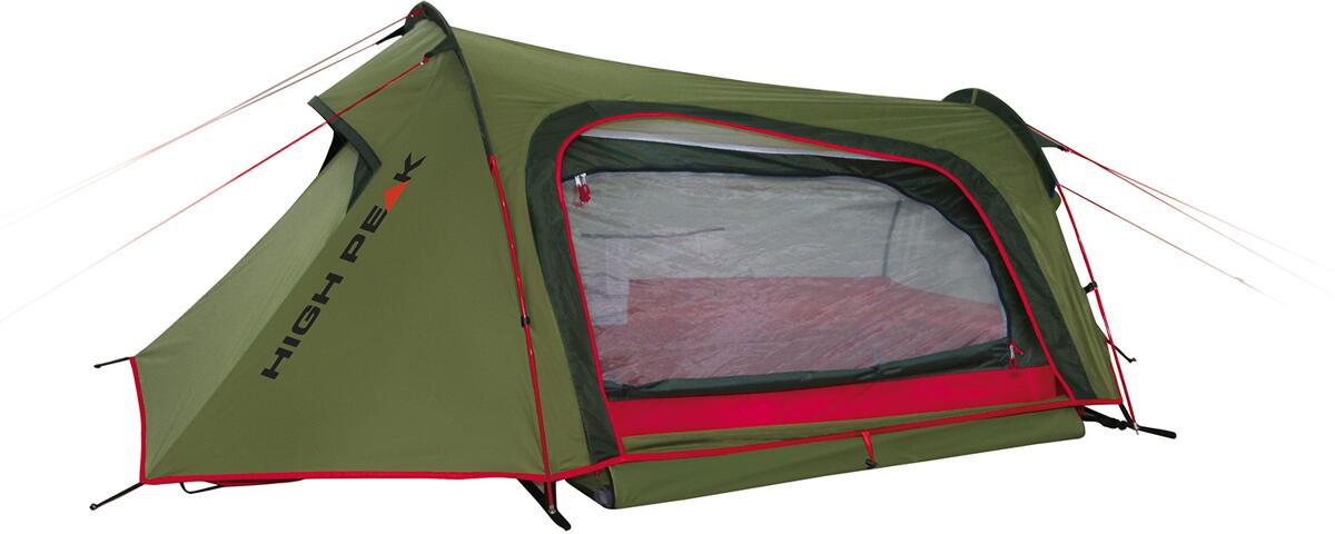 zelt-fuer-2-personen-706zyz.jpg High Peak Sparrow Zelt, 2 Personen, 260x200cm, Fiberglas, pesto/rot – Bild 1