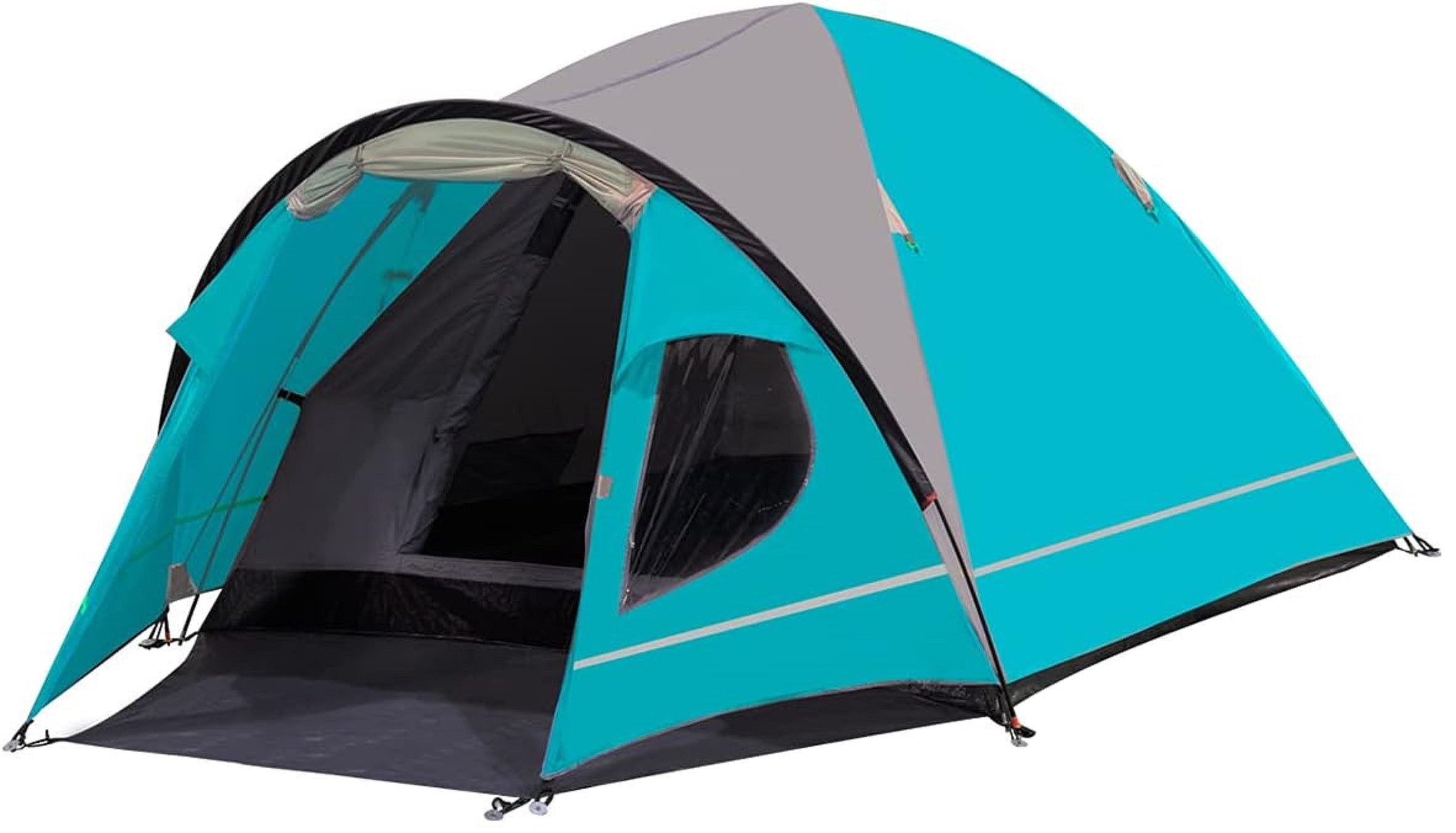 zelt-fuer-3-personen-037qee.jpg Portal Outdoor Kuppelzelt Zelt für 3 Personen wasserdicht wasserfest Camping Bravo 3 blau, Personen: 3 (mit Transporttasche), mit Veranda wetterfest, Igluzelt – Bild 1
