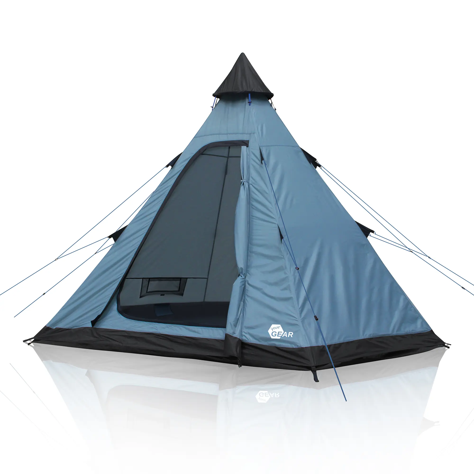zelt-fuer-3-personen-038mus.webp your GEAR Zelt Lido 290 3 Personen Tipi Zelt Bodenwanne Insektenschutz Stehhöhe Wasserdicht 5000 mm – Bild 1