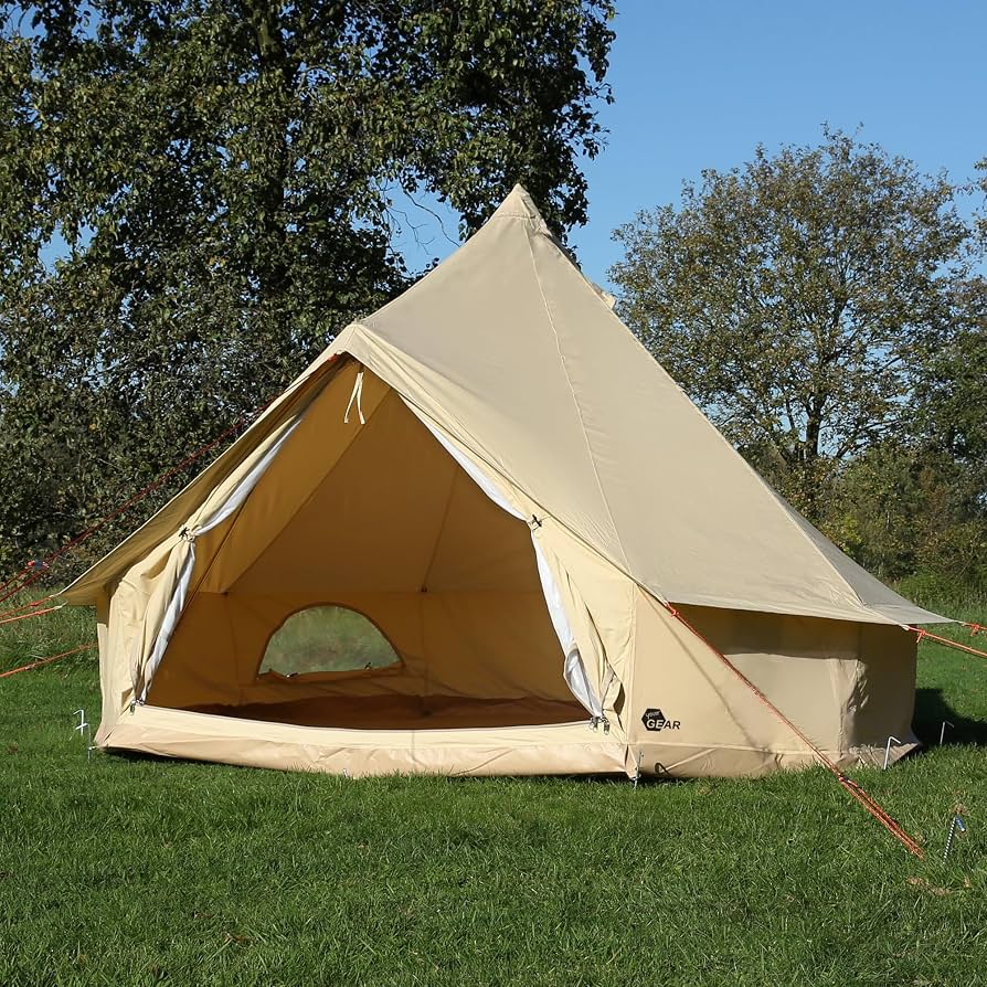 zelt-fuer-3-personen-315ekz.jpg your GEAR Gobi 3 Personen Tipi Zelt Familienzelt Pyramidenzelt aus Baumwolle UV50+ Wasserdicht Camping Zelt mit Fenster und Bodenwanne für ... – Bild 1