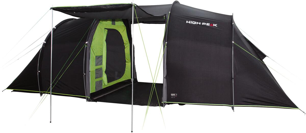 zelt-fuer-6-personen-929jbc.jpg High Peak Vis a Vis Tauris 6 Zelt, 6 Personen, 620x240cm, dunkelgrau/grün – Bild 1