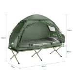 SoBuy OGS32 GR Feldbett mit Zelt 7in1 Wurfzelt mit